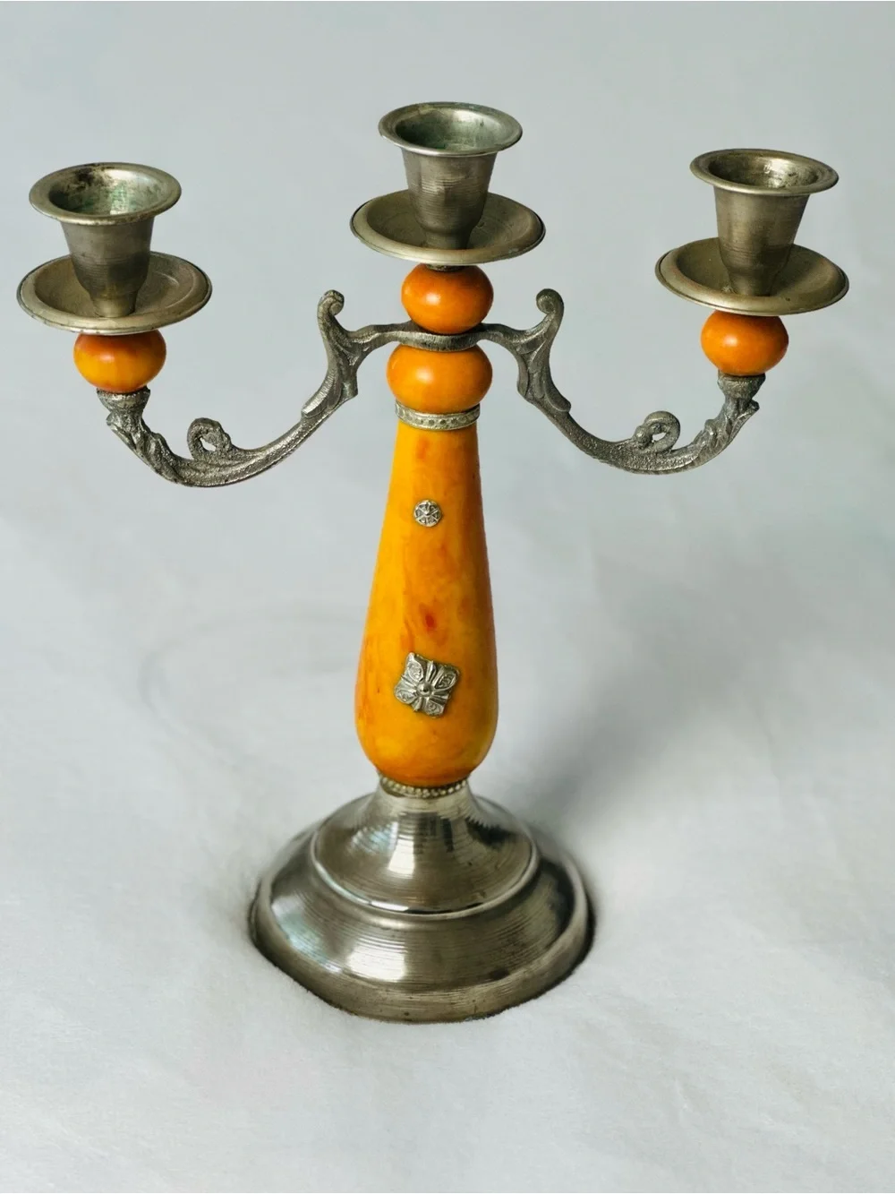 Vintage Moroccan Style Triple Branch Candle Stick Holders